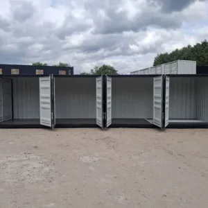 2025 Rhino-Cross-Containers 40ft High Cube Black Shipping Container with 4 Side Doors