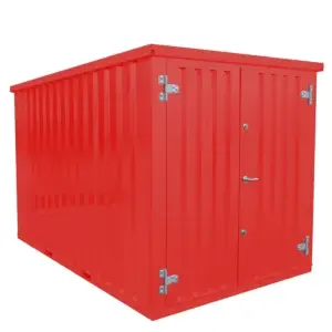 10-Foot Red Container 3x2m – With Double Door on the Side 2m