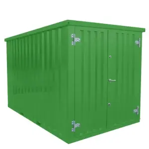 10-Foot Green Container 3x2m – With Double Door on the Side 2m