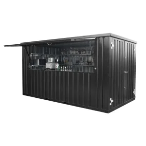 4x2 meter XL Demountable Bar Container, Black RAL 9005