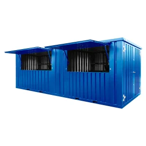 6x2 meter XL Demountable Bar Container, Blue RAL 5015