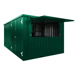 XL 4×3 Meter Demountable Bar Container, Green RAL 6005