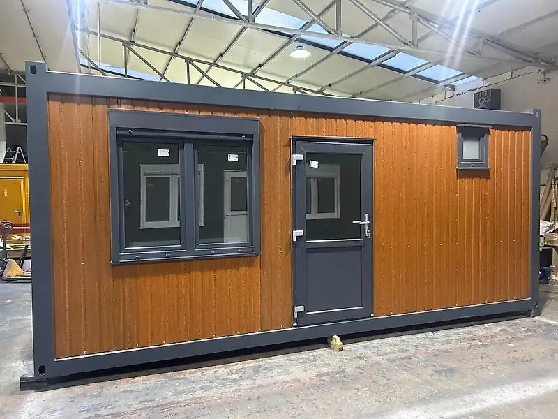 Office container, sanitary container, shower container
