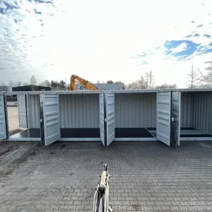 40-foot HQ High Cube shipping container with 4 side doors